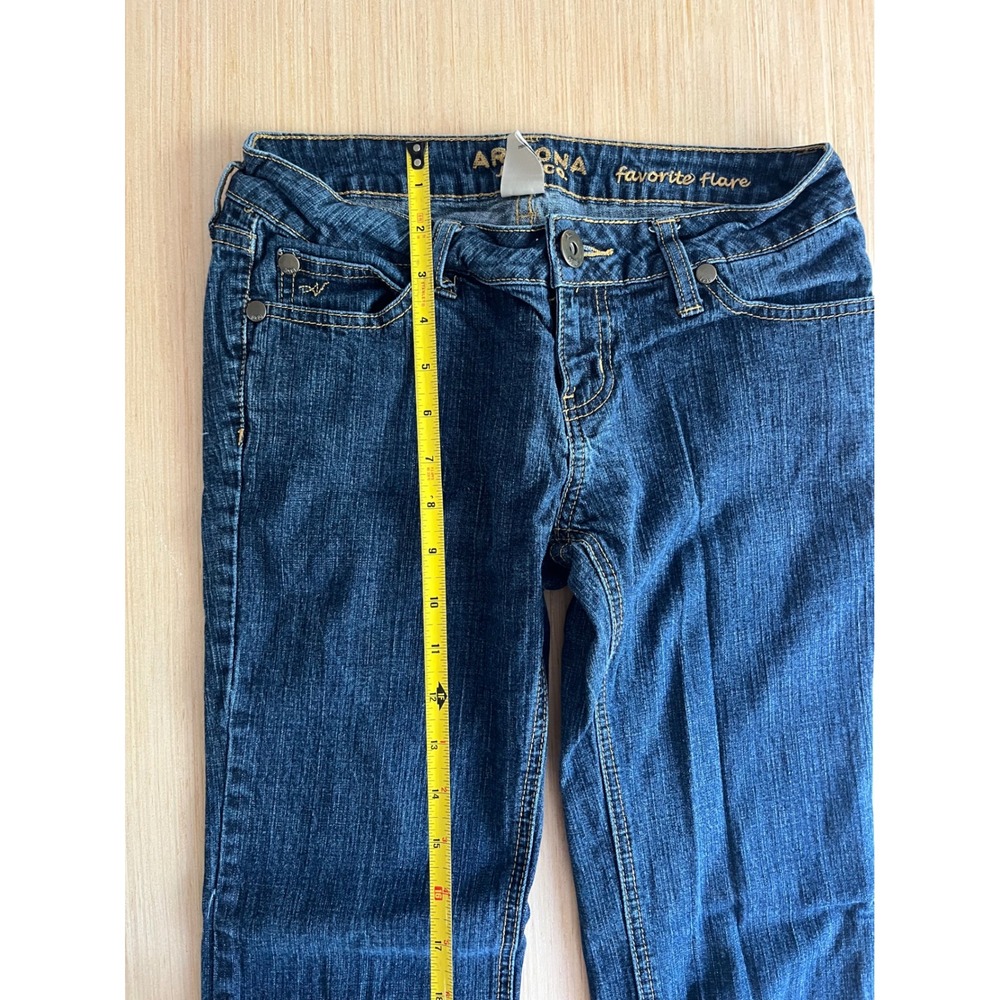 Arizona Jean Co Favorite Flare Dark Wash Low Rise Denim Jeans Womens Size 3 Avg - Picture 3 of 7